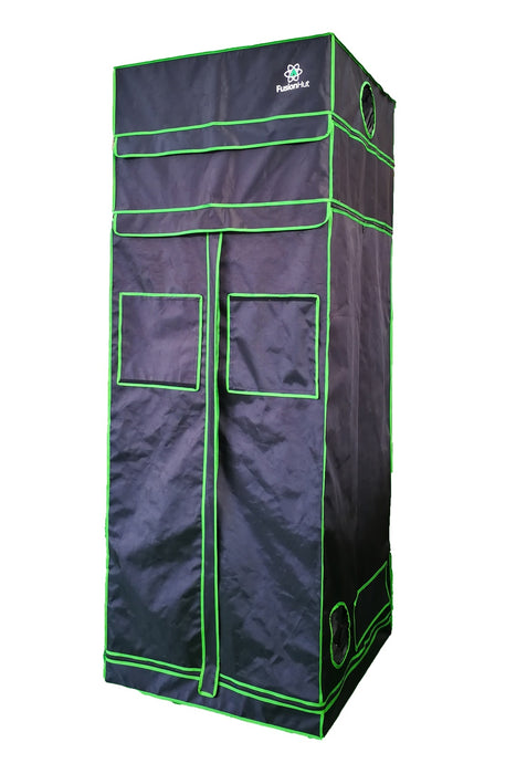 3' x 3' x 7' to 8' Fusion Hut 1680D Height Adjustable Grow Tent