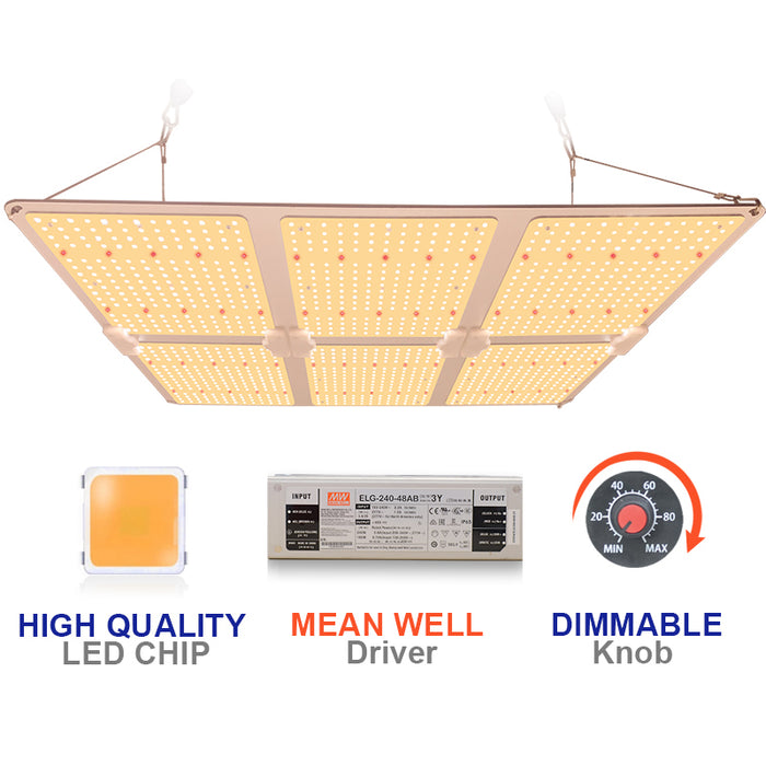 600 Watt IP65 IR730NM/660NM Dimmable 2.9umol/J FB220 Fusion Board LED