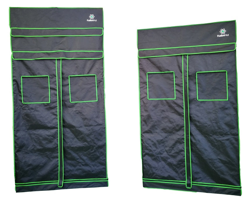 3' x 3' x 7' to 8' Fusion Hut 1680D Height Adjustable Grow Tent
