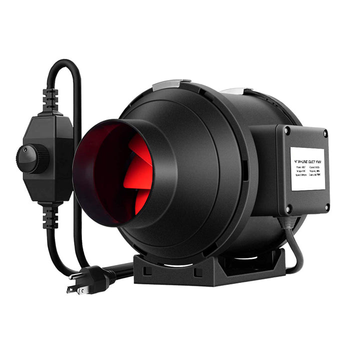 6 Inch 395 CFM Inline Duct Fan with Variable Speed Controller
