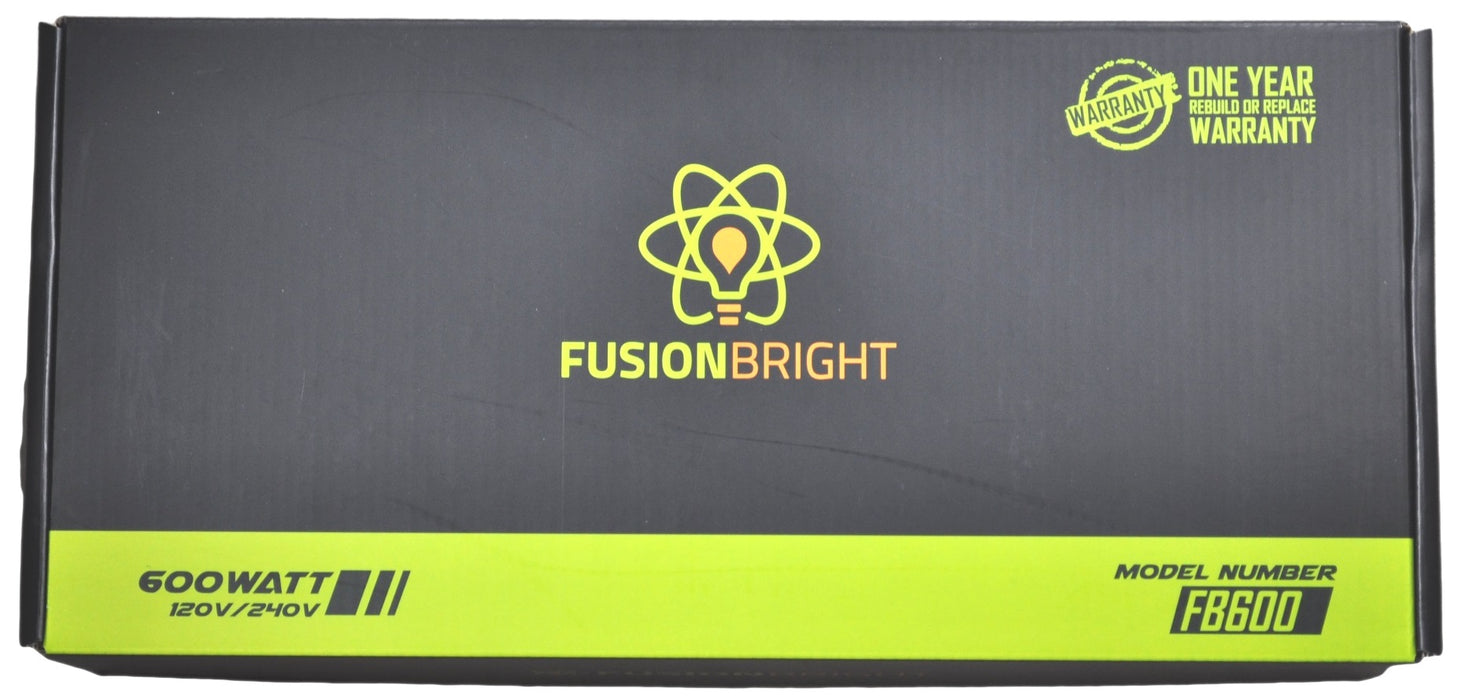 Ballast électronique à intensité variable de 600 watts Fusion Bright