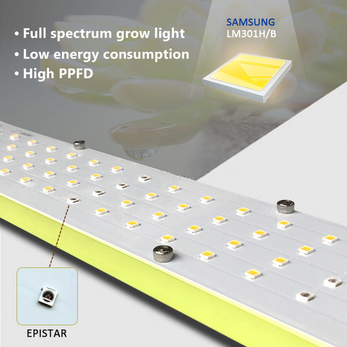 Barre d'éclairage LED Fusion 600 watts 3000k LM301H + 660nm